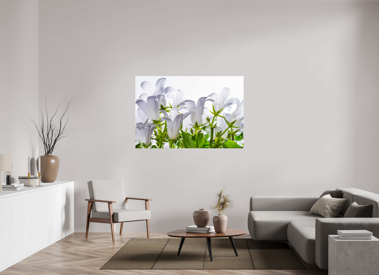 150 x 100 cm, Glänzender Foto-Abzug Acrylglas Glockenblume_01