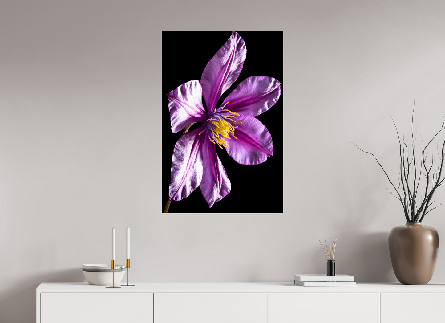 60 x 90 cm, Fine Art Print Baryta auf Alu-Dibond Clematis-05