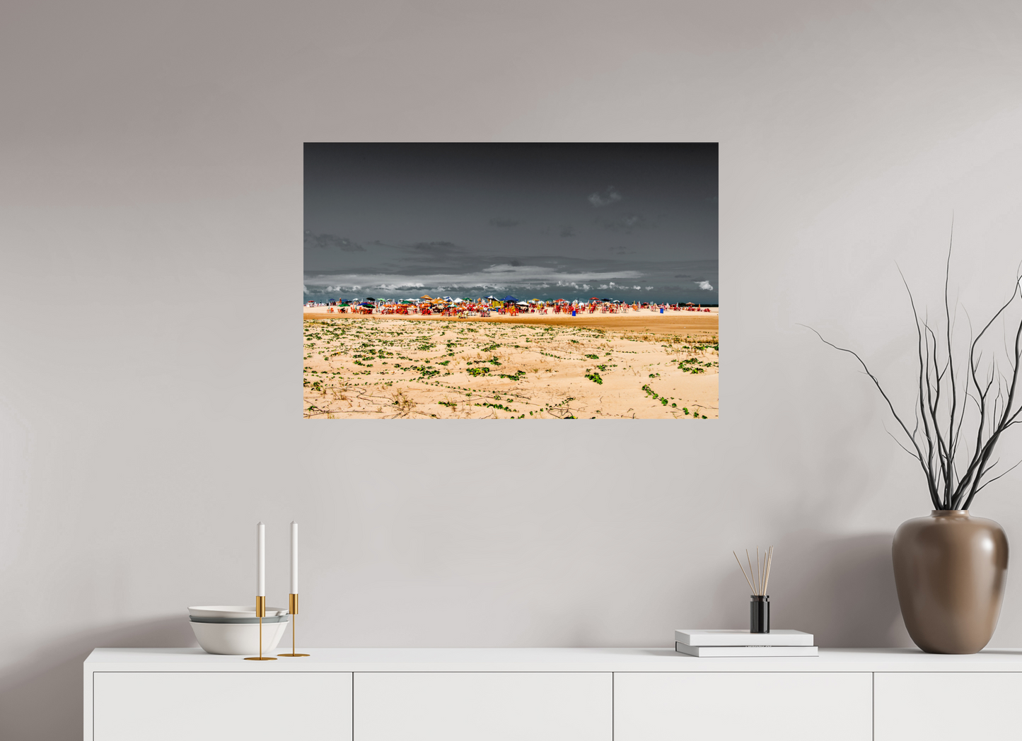 90 x 60 cm, Fine Art Print auf Alu-Dibond ohne Aufhang Praia de Atalaia - Aracajú - SE