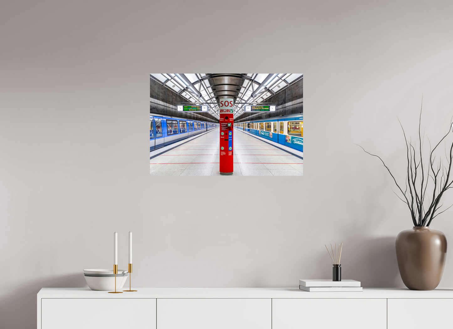 75 x 50 cm, Fine Art Print Metallic Edition Messestadt Ost #1 München