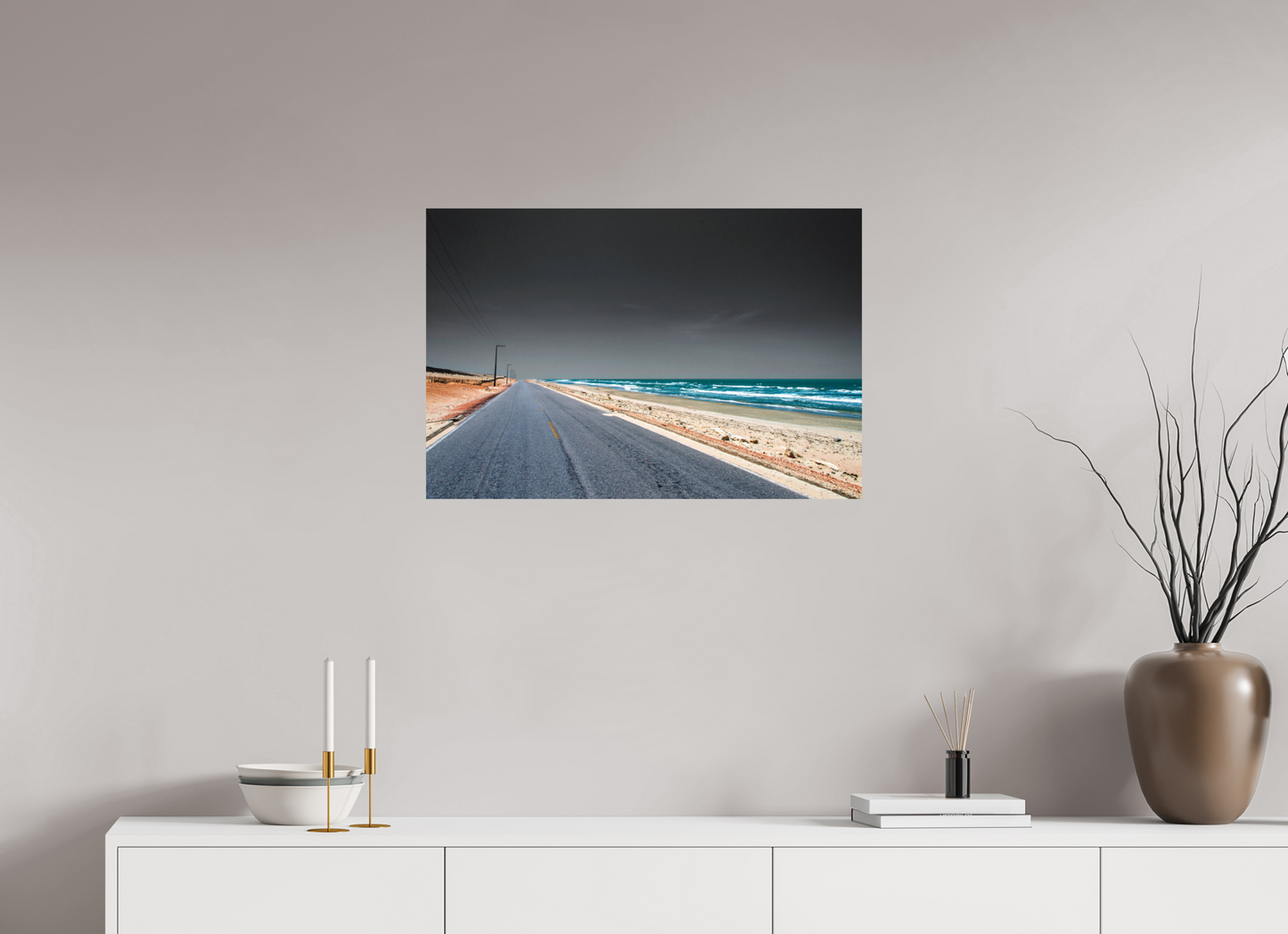 75 x 50 cm, Fine Art Print auf Alu-Dibond ohne Aufhang Ponta do Mel - Areia Branca - RN