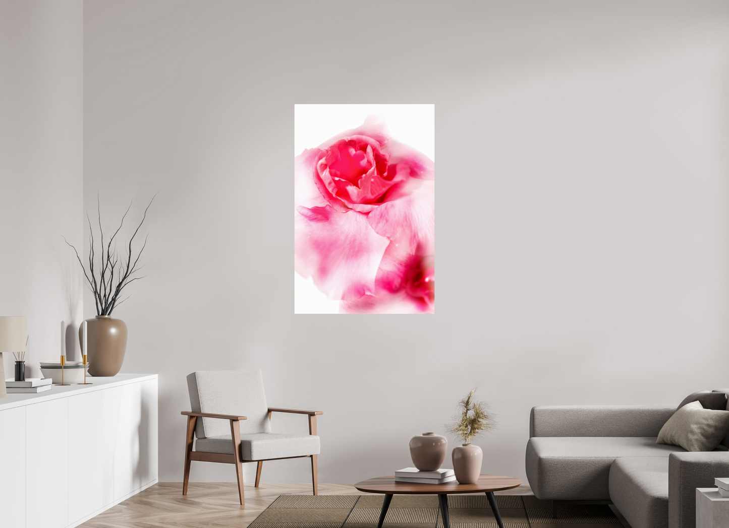80 x 120 cm, ChromaLuxe HD Metal Print Rose_01