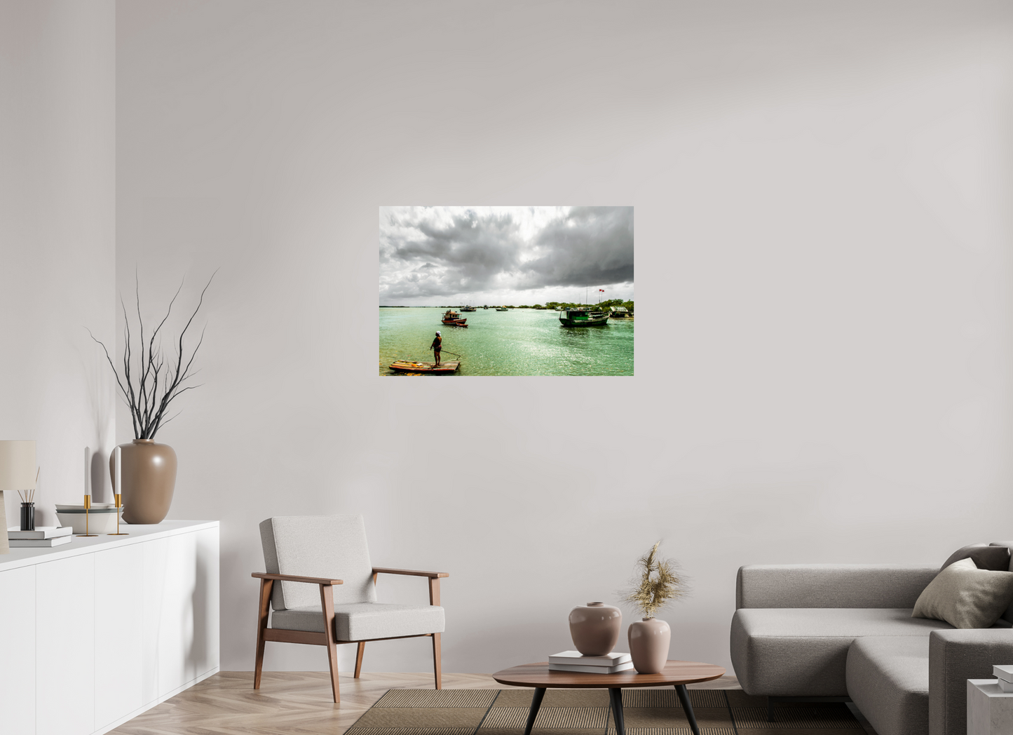 105 x 70 cm, Fine Art Print auf Alu-Dibond ohne Aufhang Rio João de Tiba - Santa Cruz Cabrália - BA