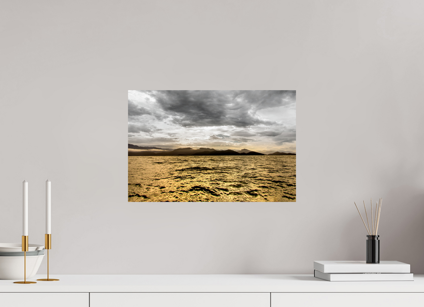 45 x 30 cm, Fine Art Print auf Alu-Dibond ohne Aufhang Ilha Do Mar Virado - Ubatuba - SP