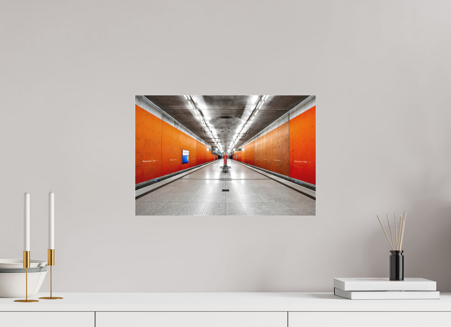 45 x 30 cm, Fine Art Acrylglas Matt Messestadt-West #1 München