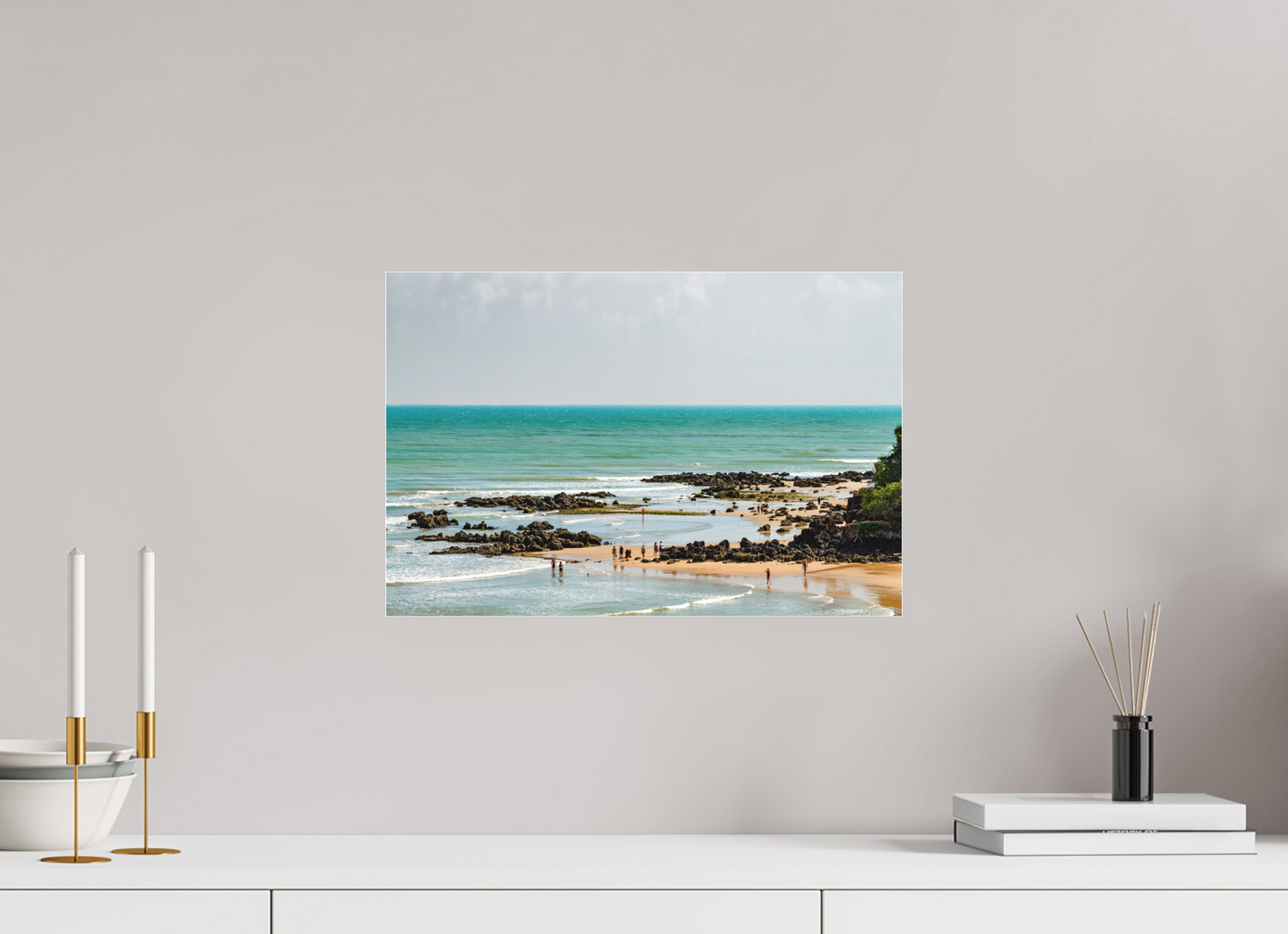 45 x 30 cm, Fine Art Acrylglas Matt Praia de Ponta Negra - RN