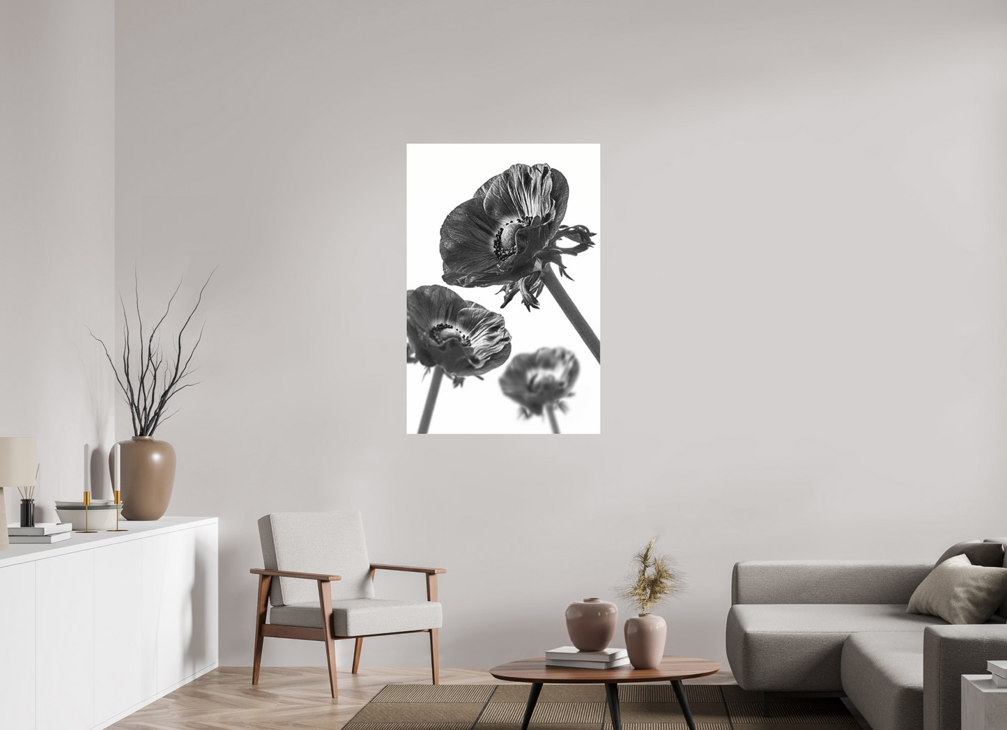 80 x 120 cm, Glänzender Foto-Abzug Acrylglas Kronenanemone_08