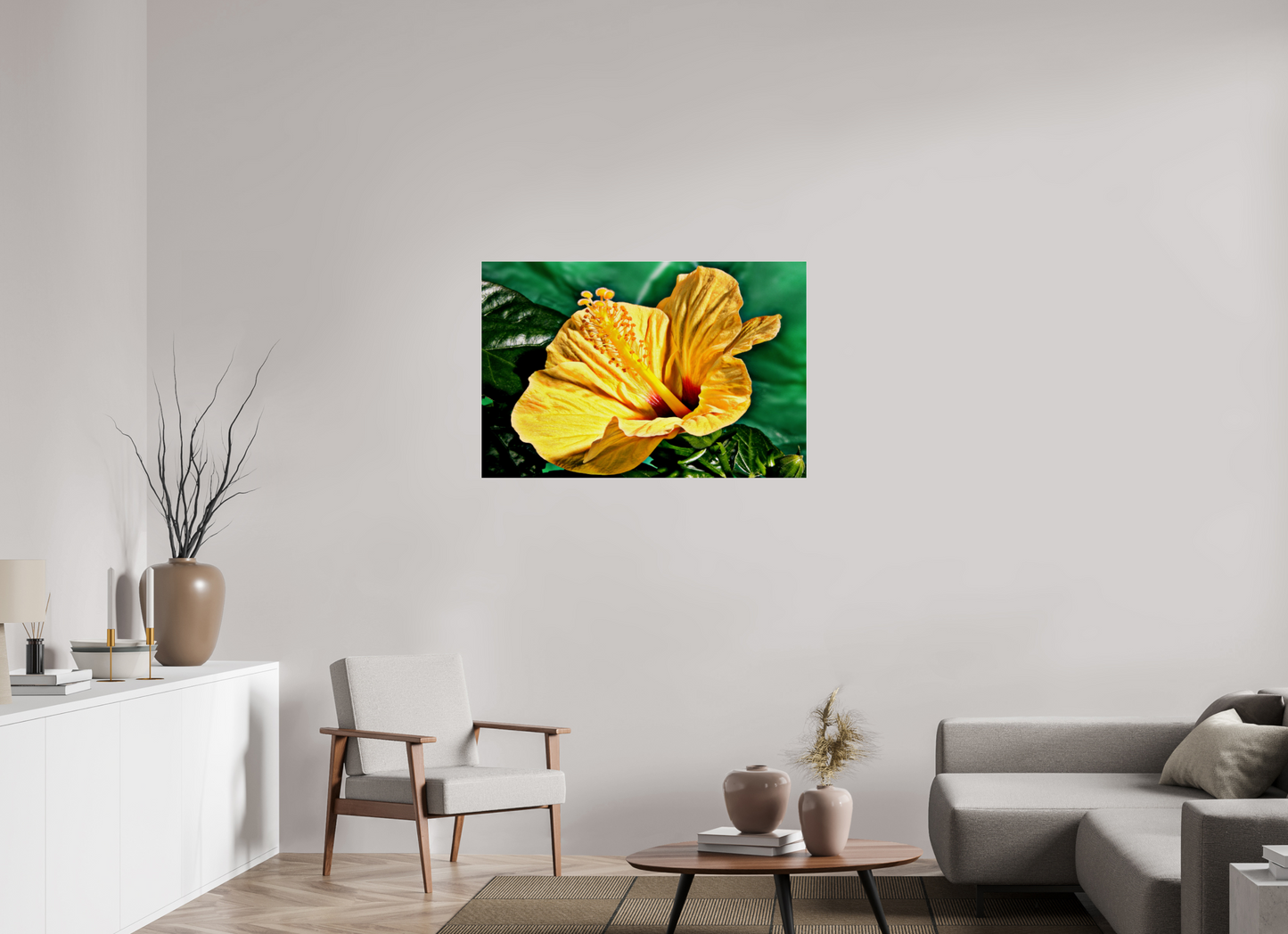 105 x 70 cm, Glänzender Foto-Abzug Acrylglas Hibiscus-02