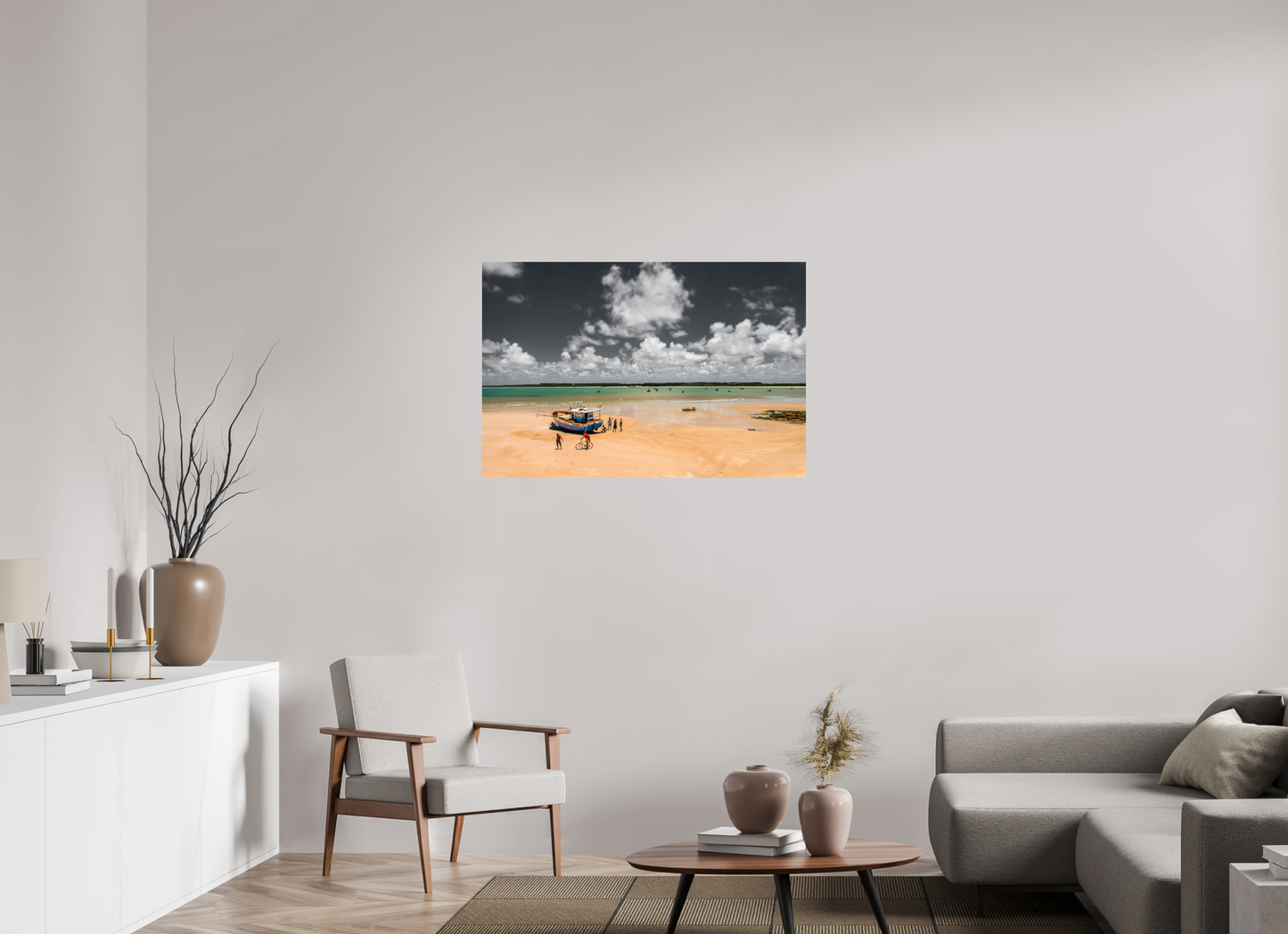 105 x 70 cm, Fine Art Print auf Alu-Dibond ohne Aufhang Pontal de Coruripe - Coruripe - AL