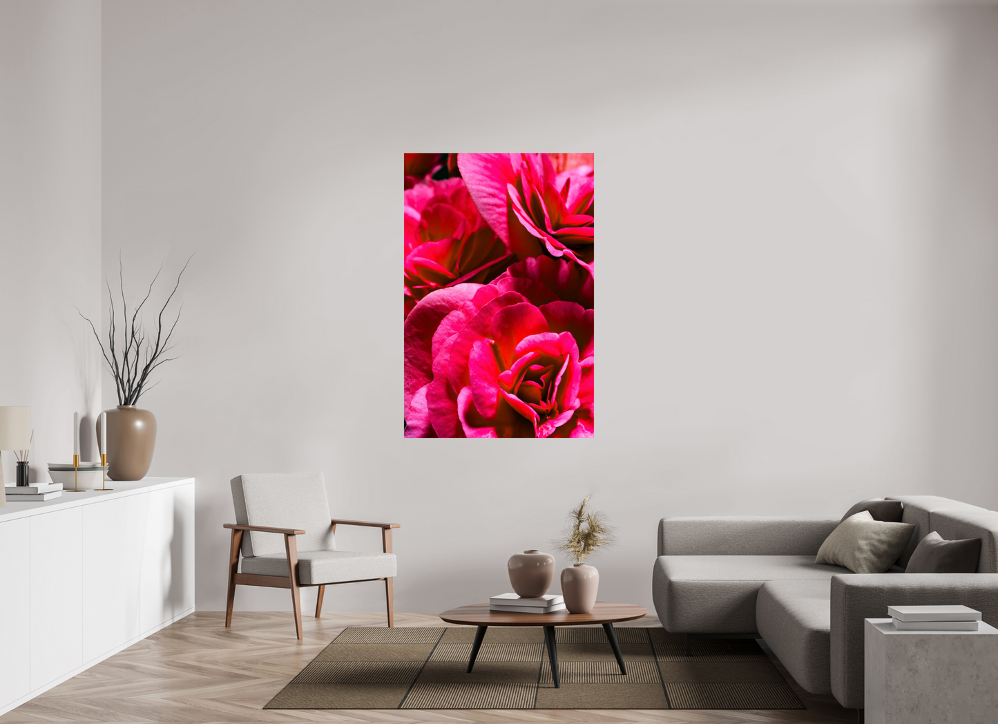 100 x 150 cm, ChromaLuxe HD Metal Print Kamelie