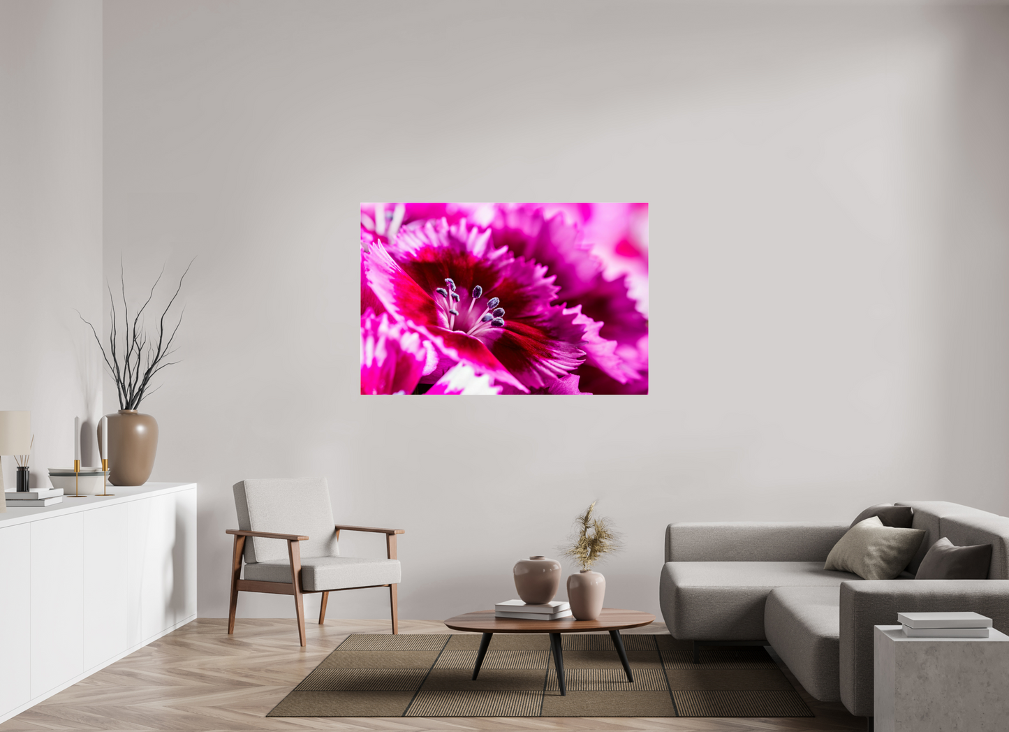 150 x 100 cm, Glänzender Foto-Abzug Acrylglas Bartnelke_04