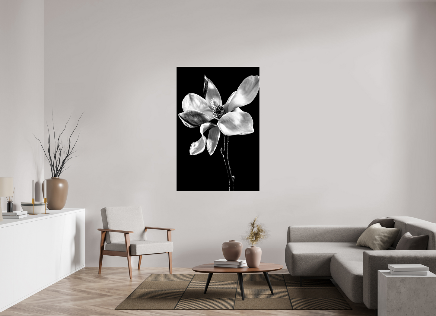 100 x 150 cm, Glänzender Foto-Abzug Acrylglas Magnolie_01