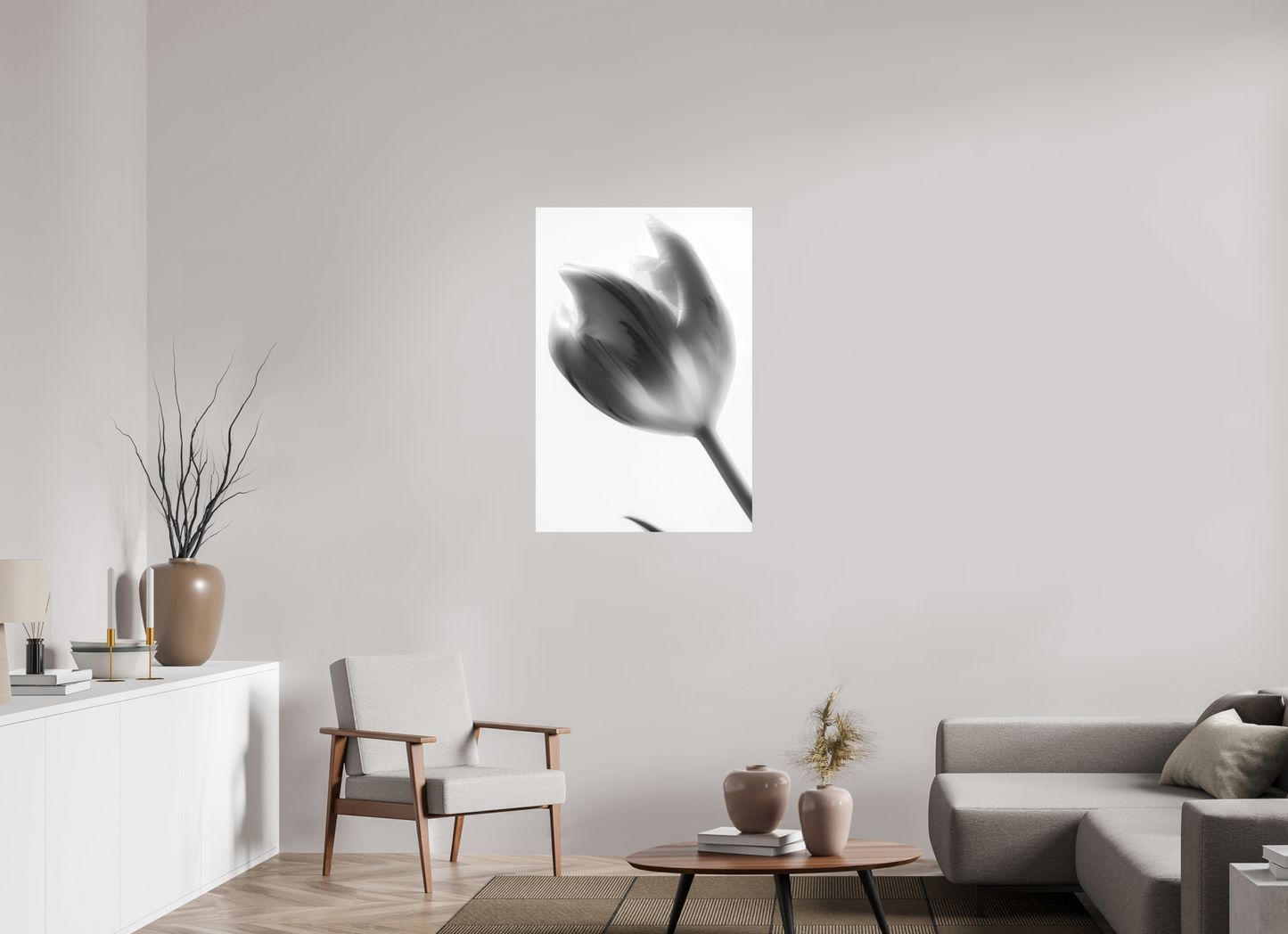 70 x 105 cm, ChromaLuxe HD Metal Print Tulpe-05