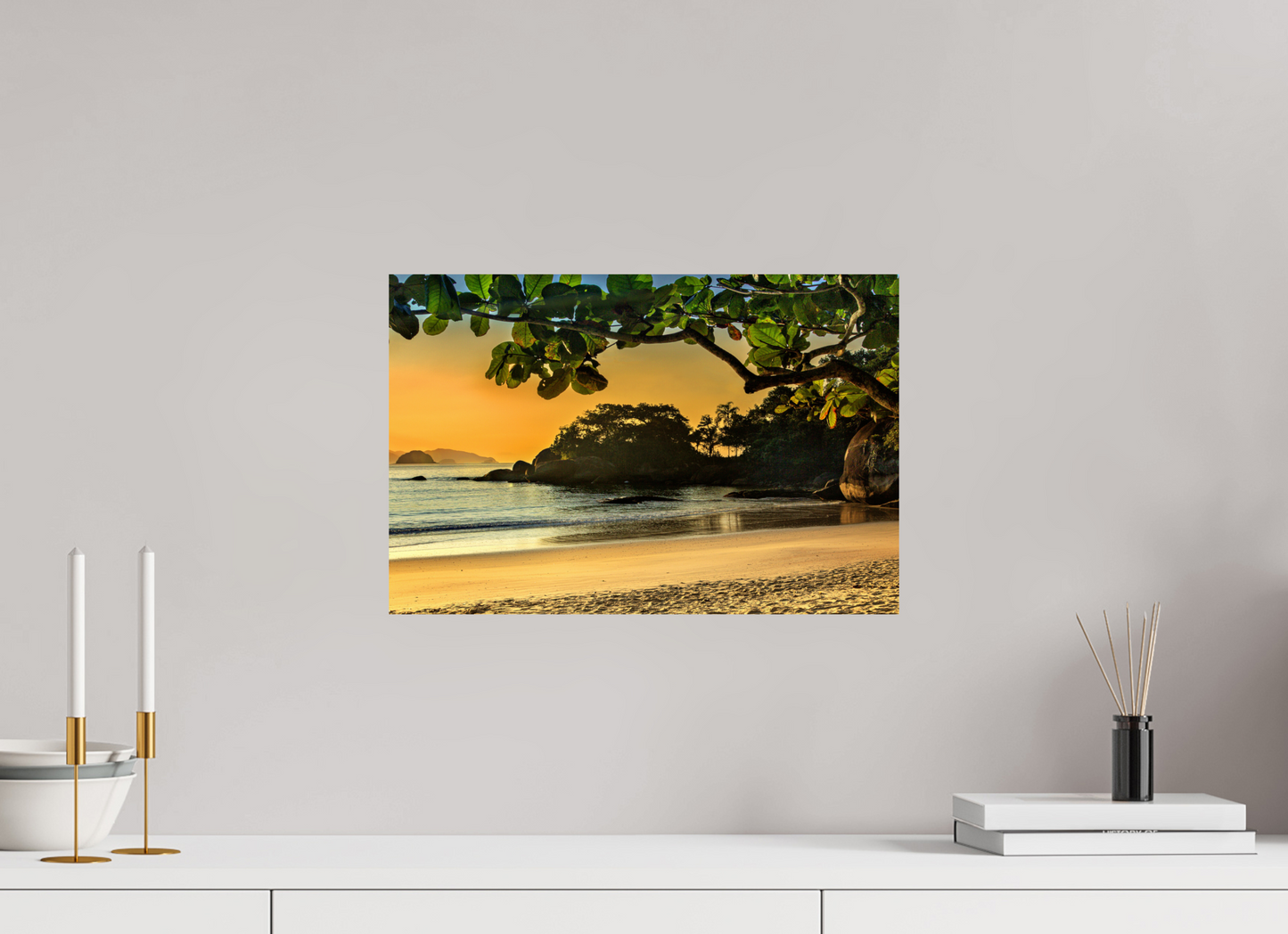 45 x 30 cm, Fine Art Print auf Alu-Dibond ohne Aufhang Praia do Félix - SP