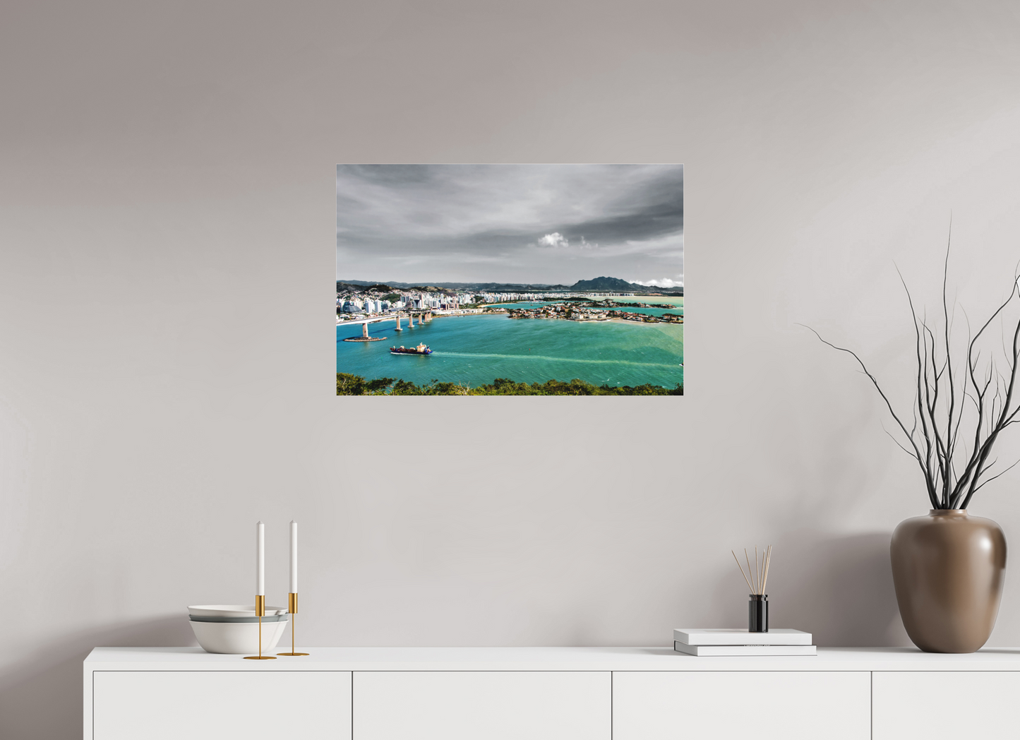 75 x 50 cm, Fine Art Acrylglas Matt Morro do Moreno - Vitória - ES
