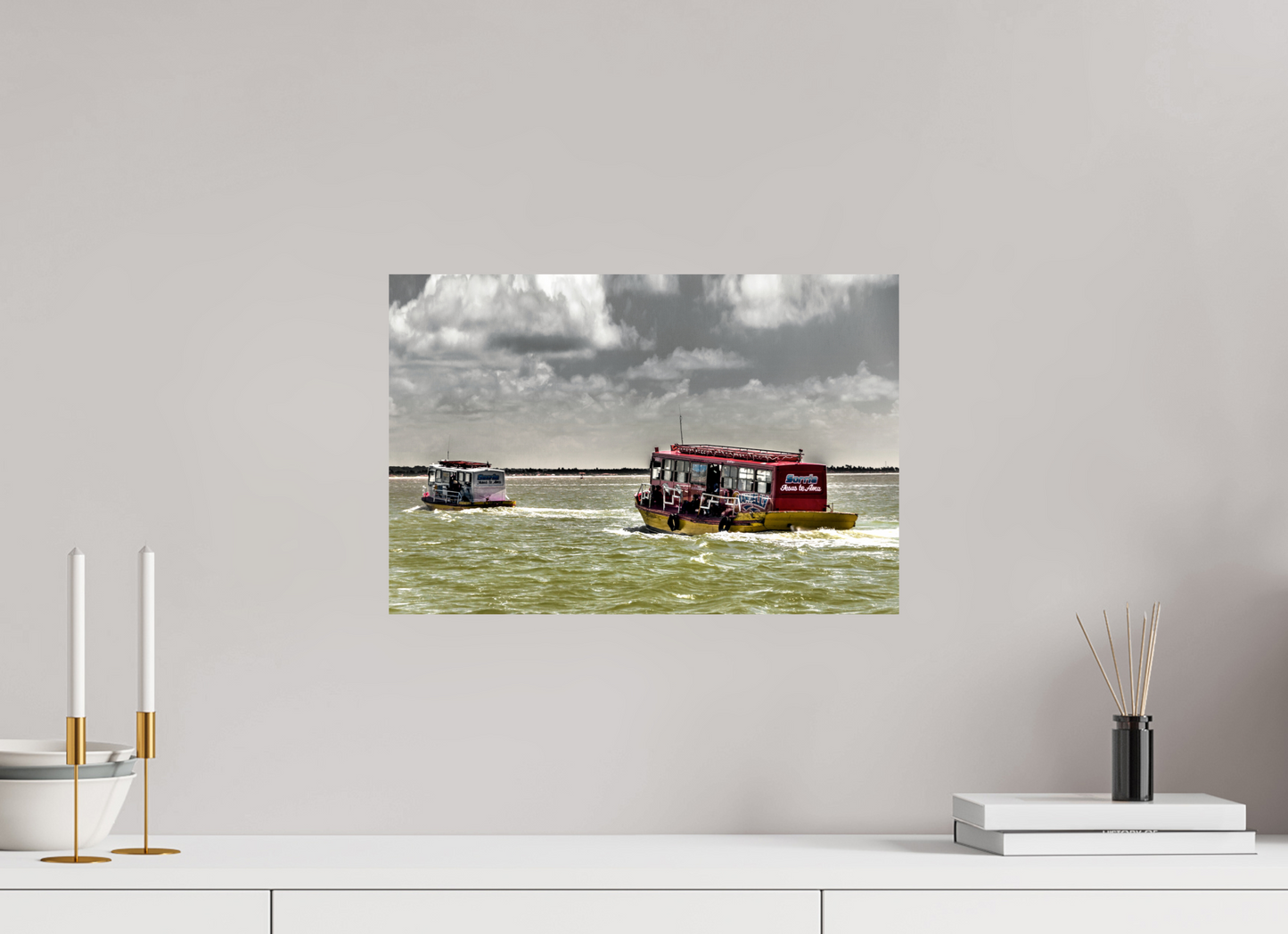 45 x 30 cm, Fine Art Print auf Alu-Dibond ohne Aufhang Rio Paraíba - Cabedelo - PB. #2