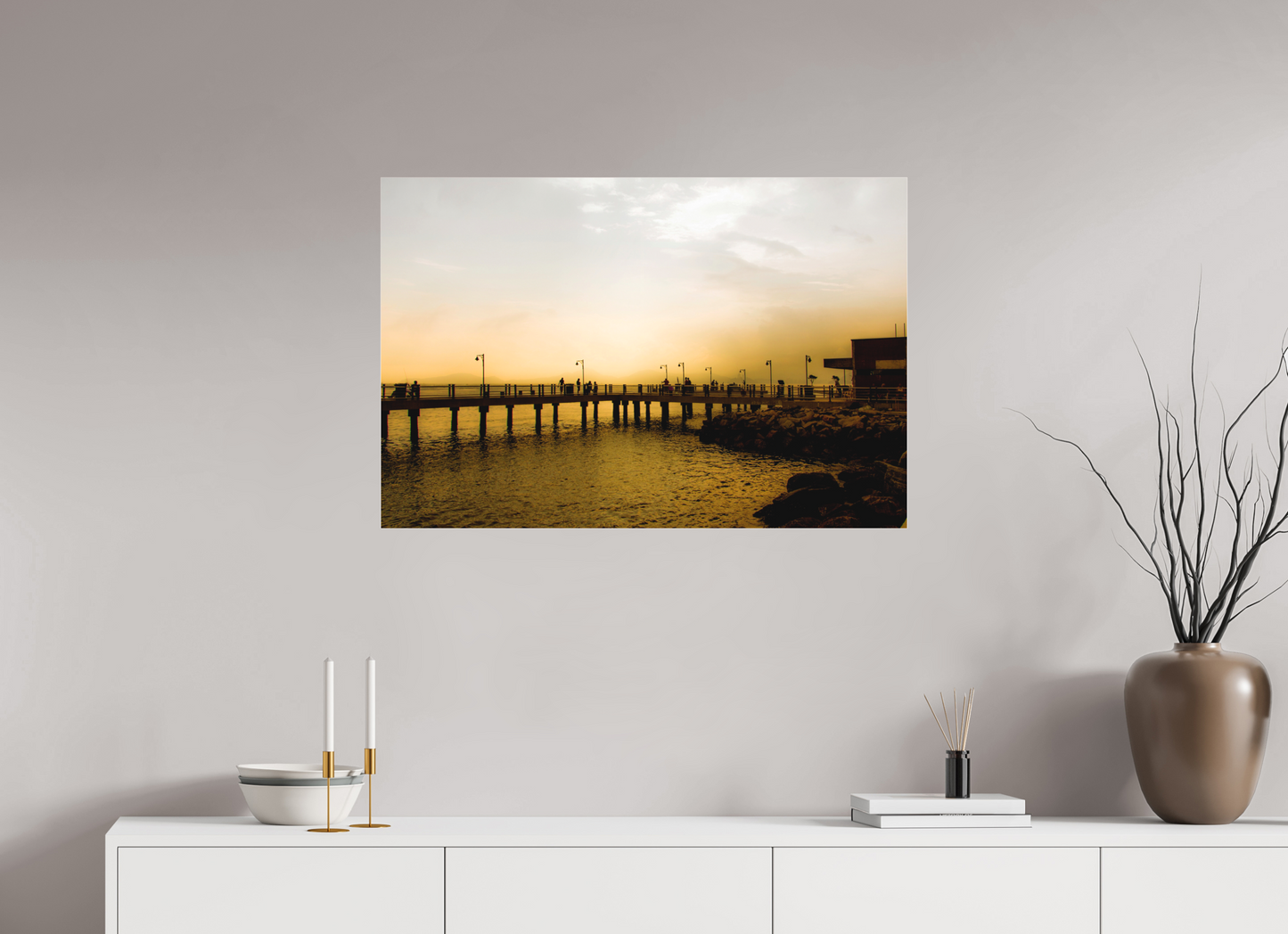 90 x 60 cm, Fine Art Acrylglas Matt Deck do Pescador - Santos - SP