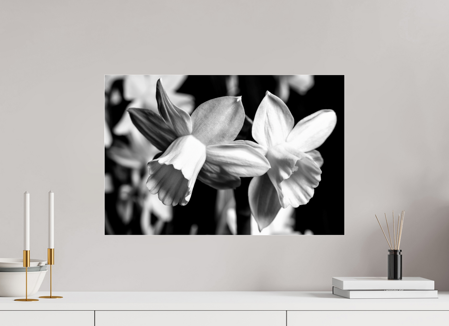 60 x 40 cm, Glänzender Foto-Abzug Acrylglas Narzisse_01