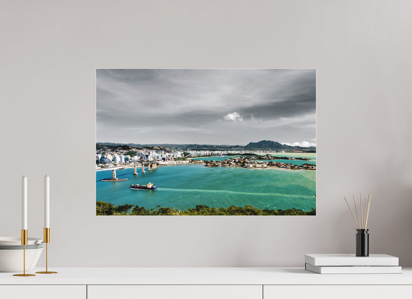 60 x 40 cm, Fine Art Acrylglas Matt Morro do Moreno - Vitória - ES