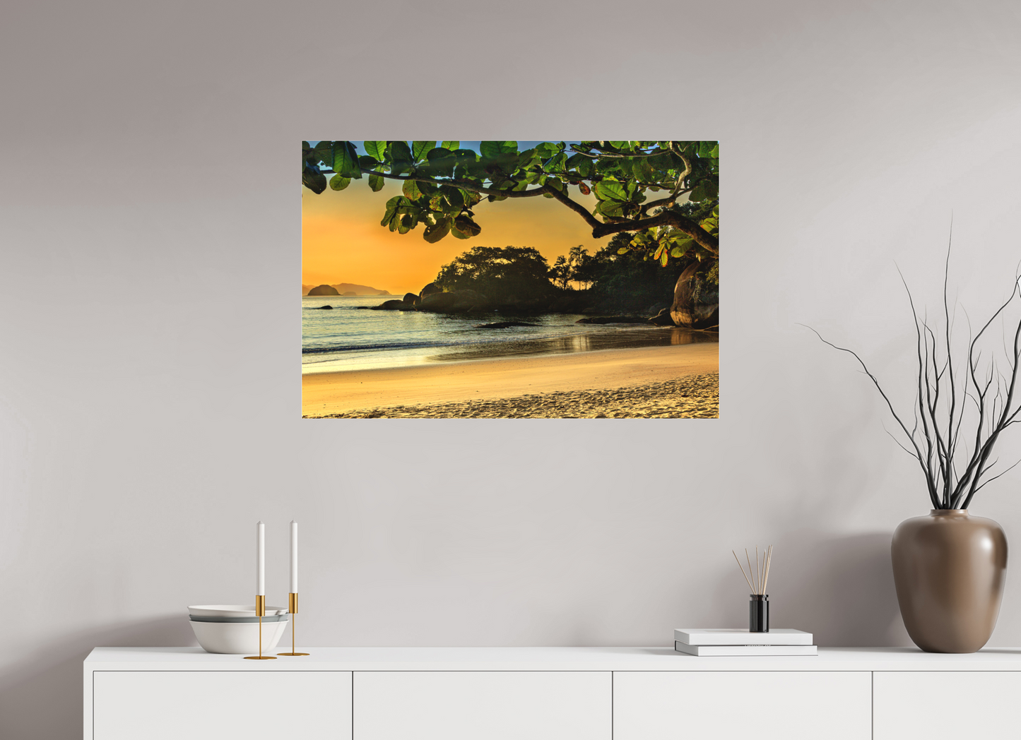 90 x 60 cm, Fine Art Acrylglas Matt Praia do Félix - SP