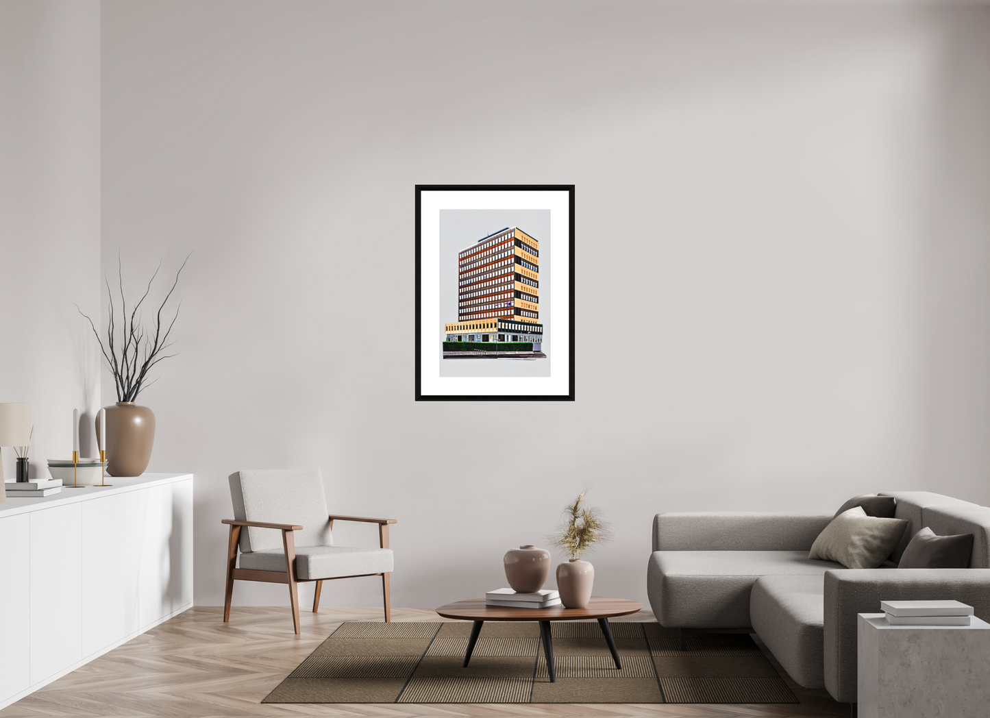 60 x 90 cm, Le Havre _ Framed _Passepartout_Photo Silk Baryta Hahnemuehle In_perspective_2