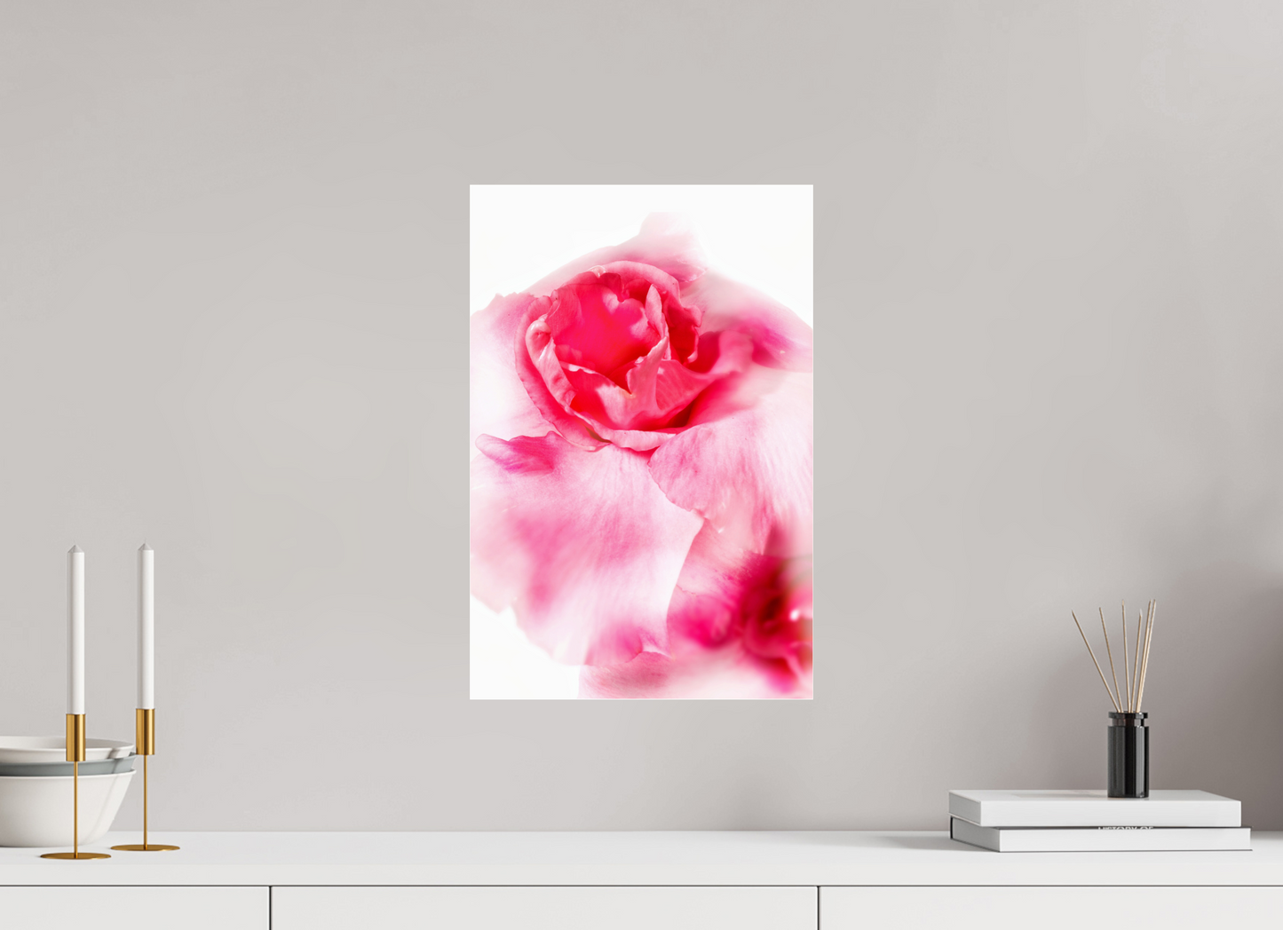 30 x 45 cm, Glänzender Foto-Abzug Acrylglas Rose_01
