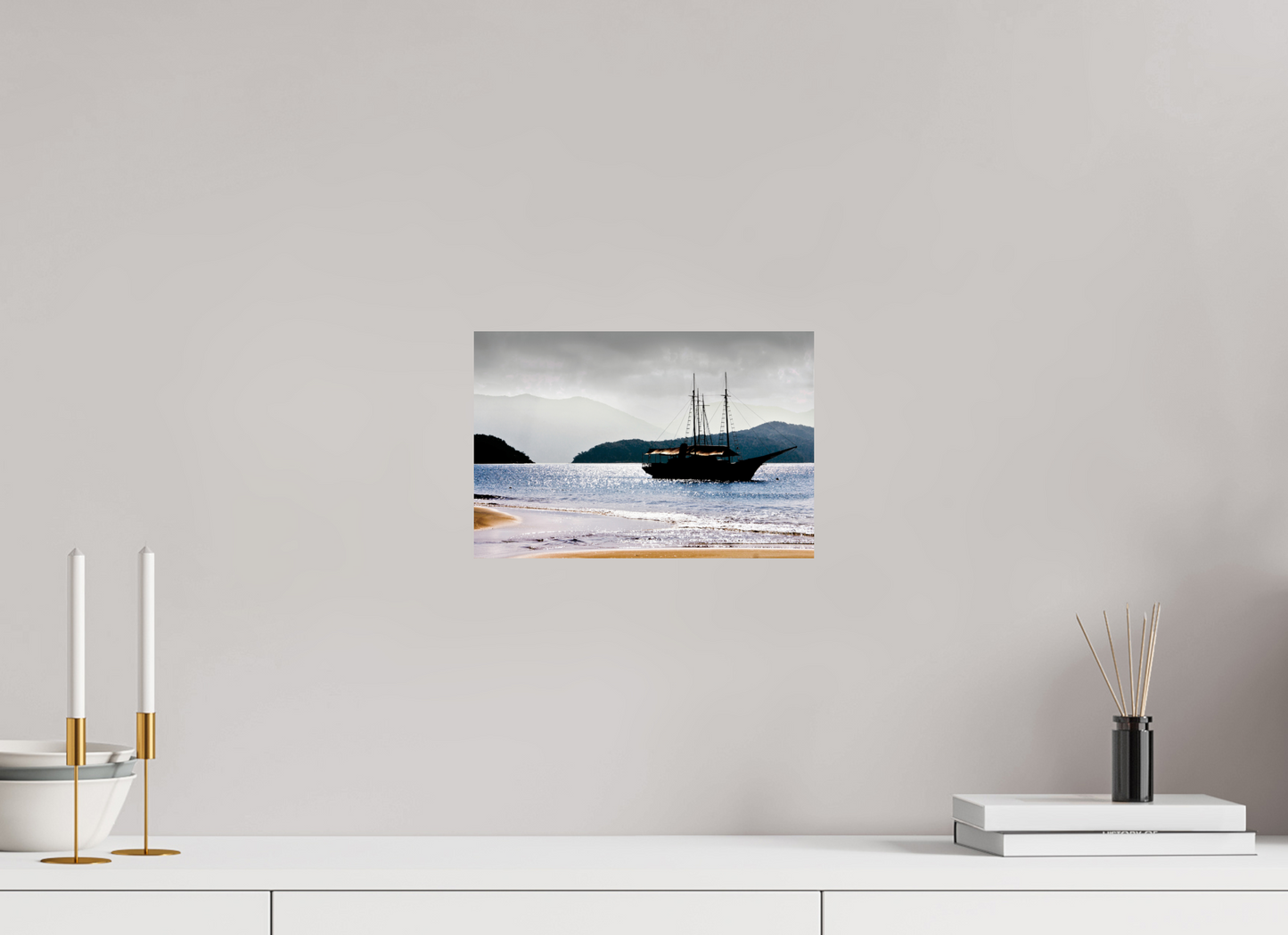 30 x 20 cm, Fine Art Print auf Alu-Dibond ohne Aufhang Ilha dos Porcos - Ubatuba - SP