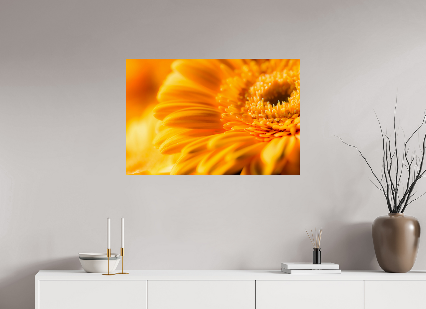 90 x 60 cm, ChromaLuxe HD Metal Print Gerbera_09