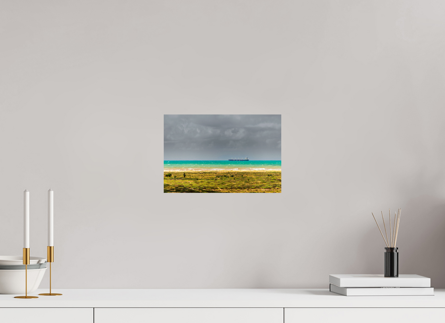 30 x 20 cm, Fine Art Print auf Alu-Dibond ohne Aufhang Barra dos Coqueiros - SE