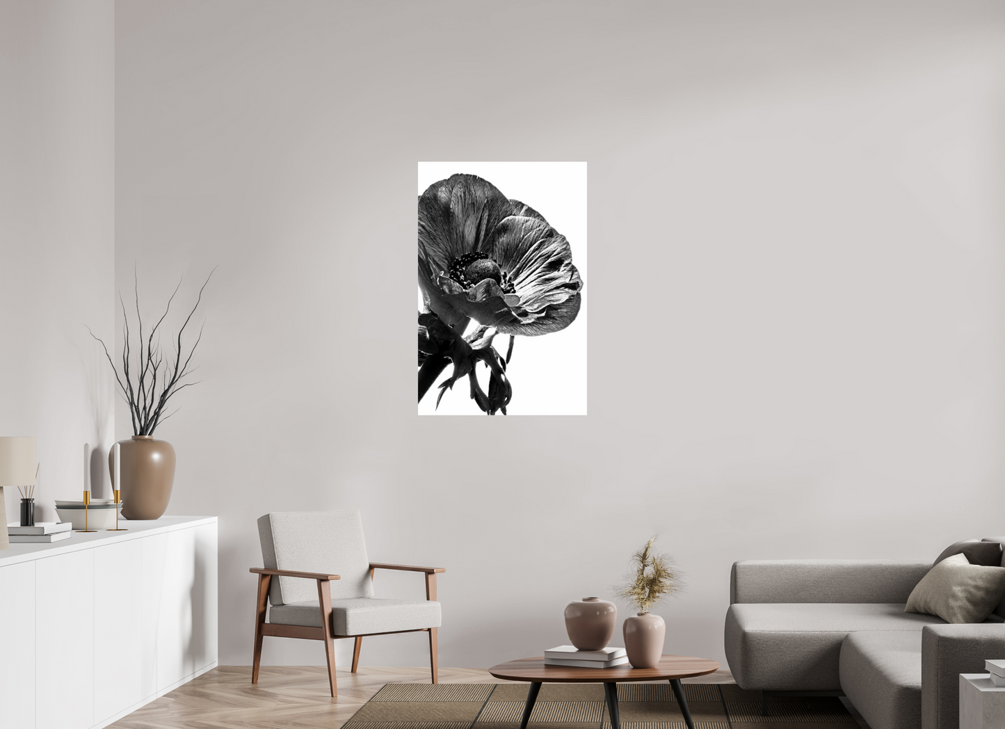 70 x 105 cm, Fine Art Print Baryta auf Alu-Dibond Kronenanemone_01