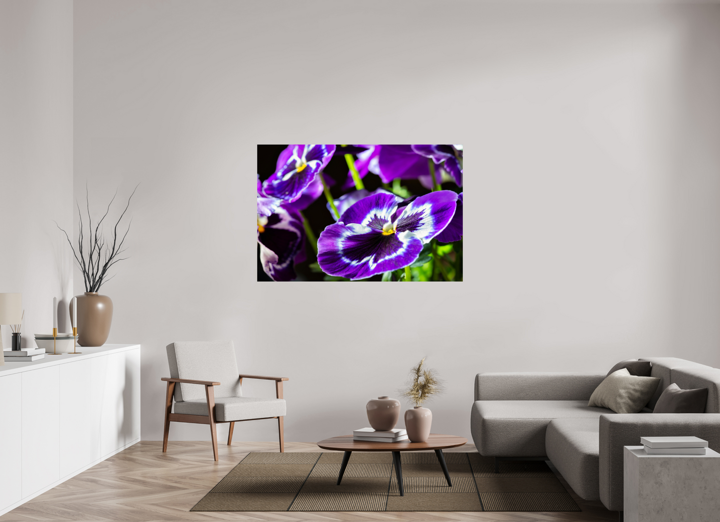 150 x 100 cm, Fine Art Print Baryta auf Alu-Dibond Stiefmuetterchen-02