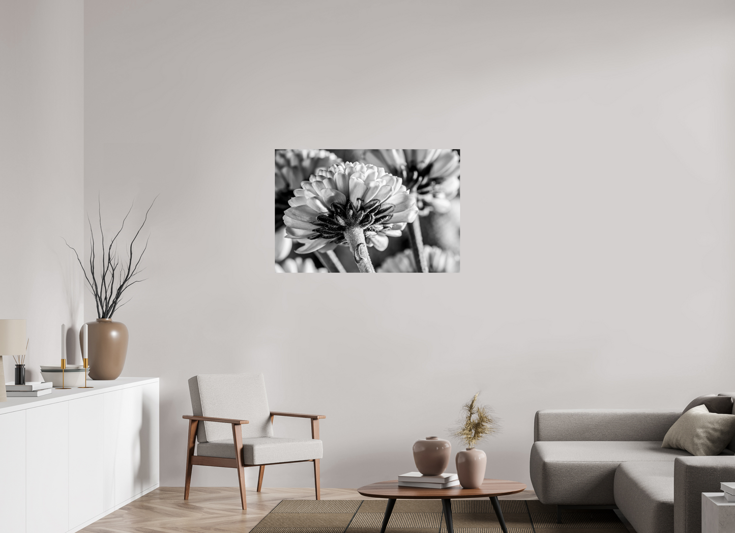 105 x 70 cm, ChromaLuxe HD Metal Print Chrysanthemen-03