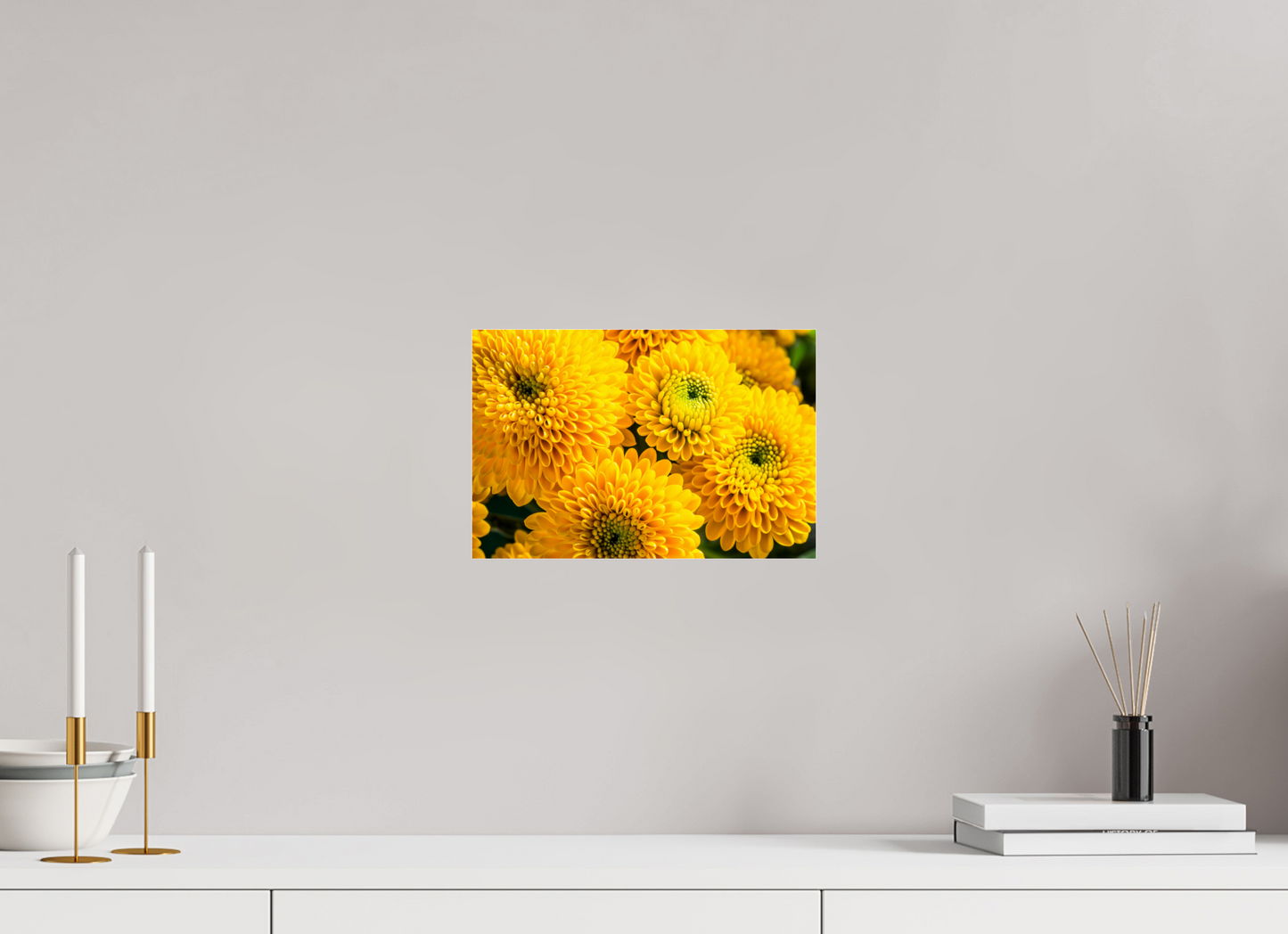 30 x 20 cm, Glänzender Foto-Abzug Acrylglas Chrysanthemen-06