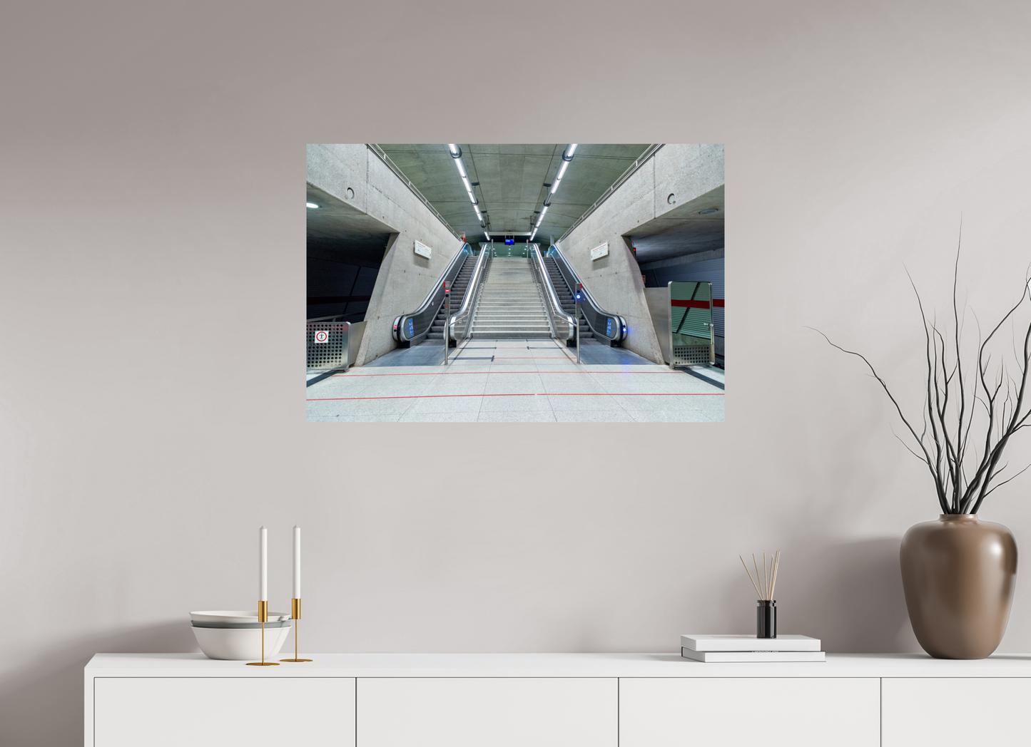 90 x 60 cm, Fine Art Print Metallic Edition Messestadt-Ost #2