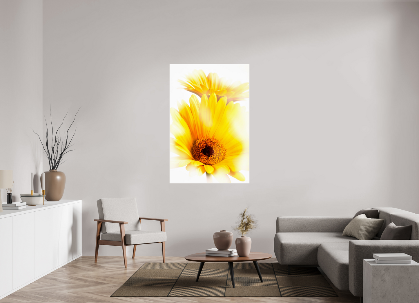 100 x 150 cm, Glänzender Foto-Abzug Acrylglas Gerbera_11