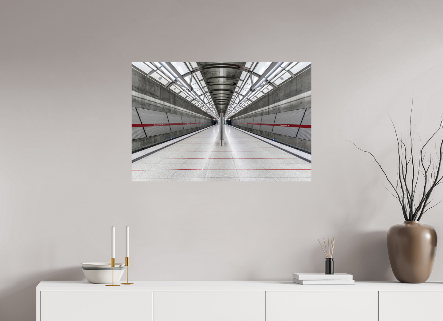 90 x 60 cm, Fine Art Print Metallic Edition Messestadt-Ost #3 München