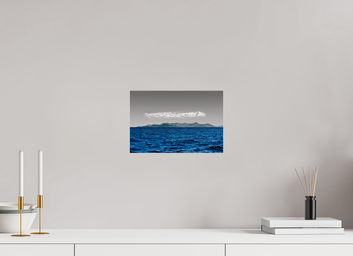 30 x 20 cm, Fine Art Print auf Alu-Dibond ohne Aufhang Vista da Costa - Peruíbe - SP