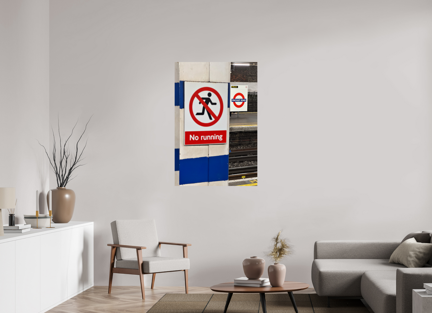 80 x 120 cm, Fine Art Print Metallic Edition Finchley-Road #1 London