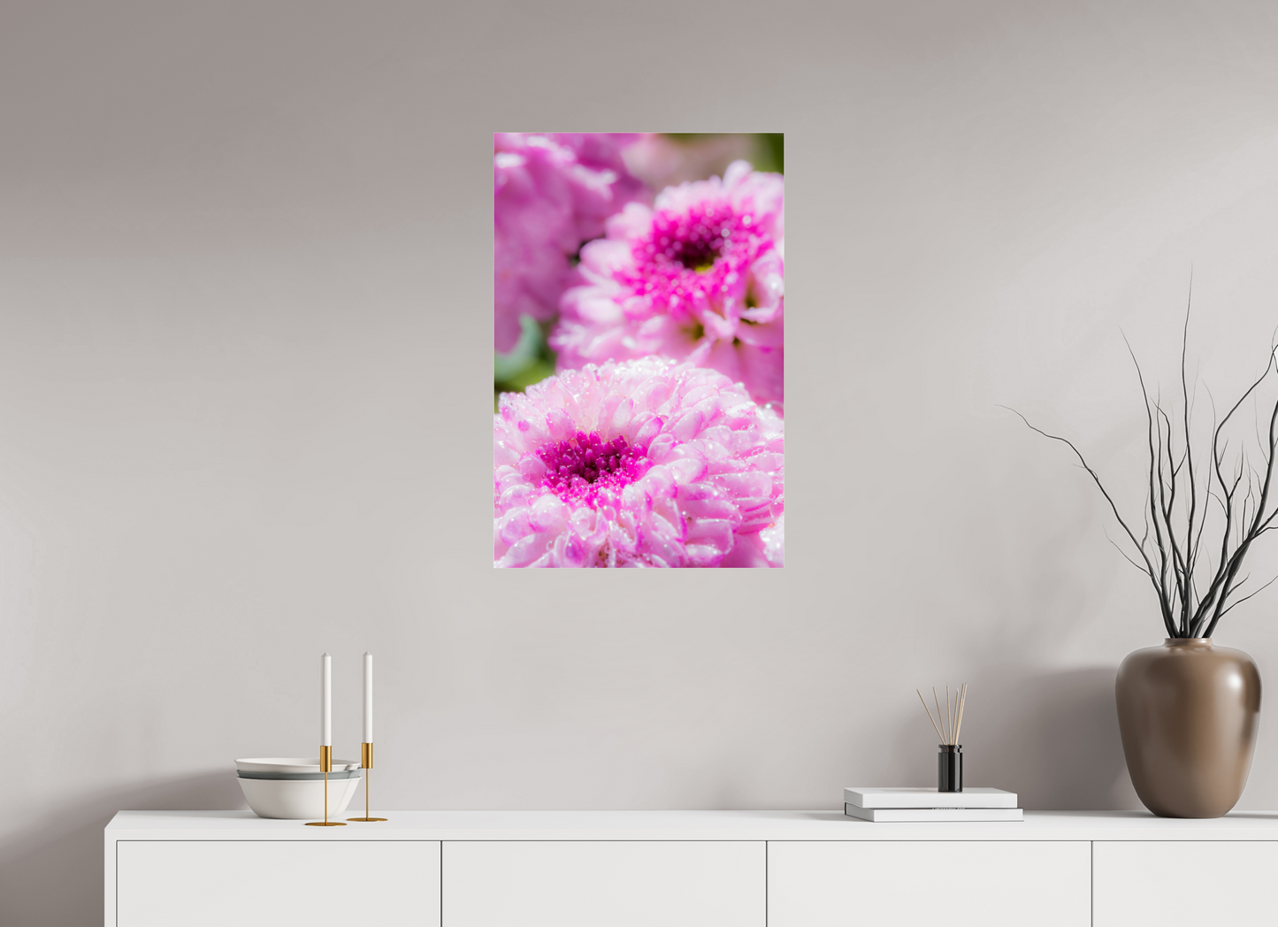 50 x 75 cm, Glänzender Foto-Abzug Acrylglas Chrysanthemen_08