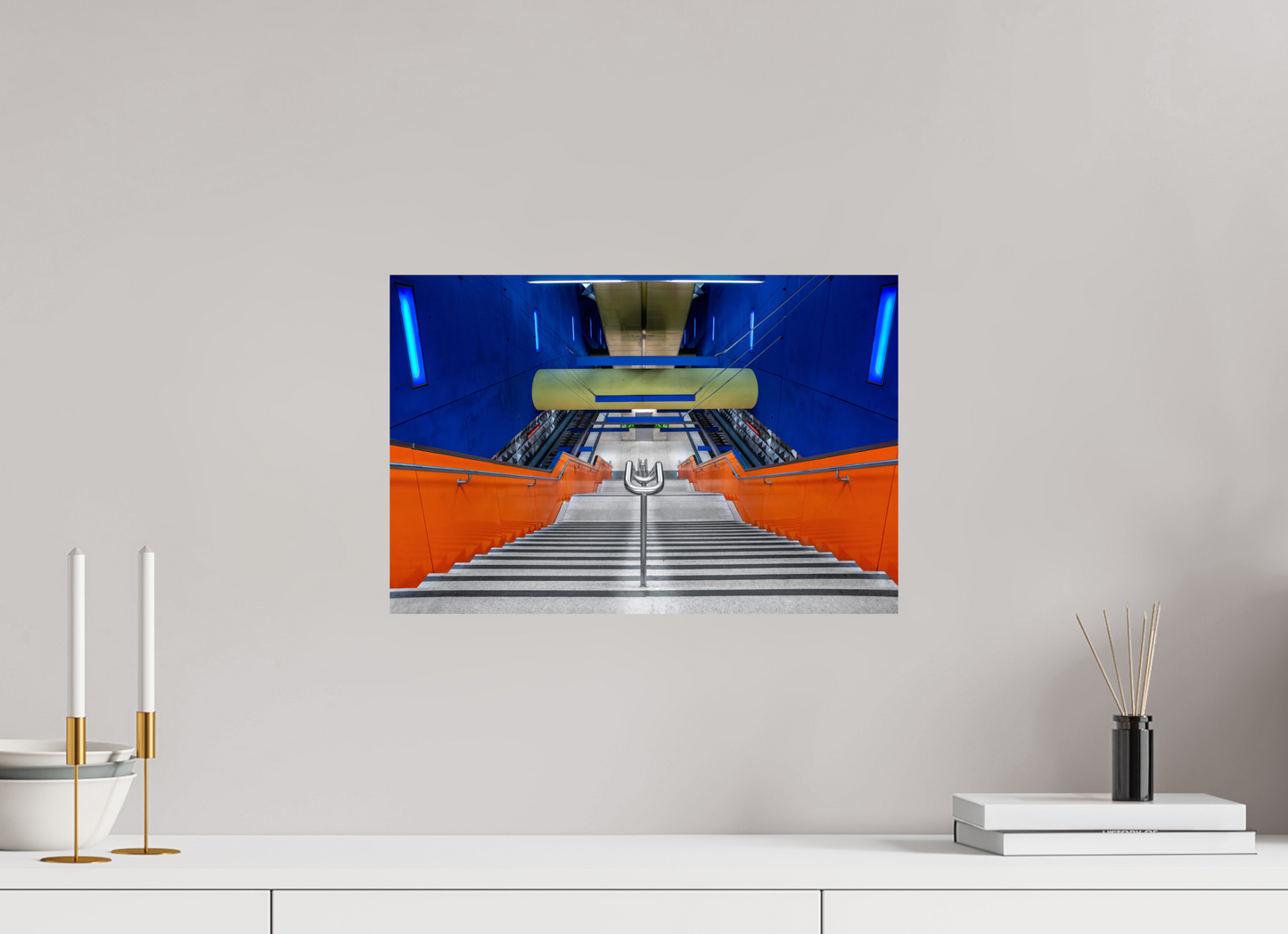 45 x 30 cm, Fine Art Print Metallic Edition Olympia Einkaufszentrum #1 München