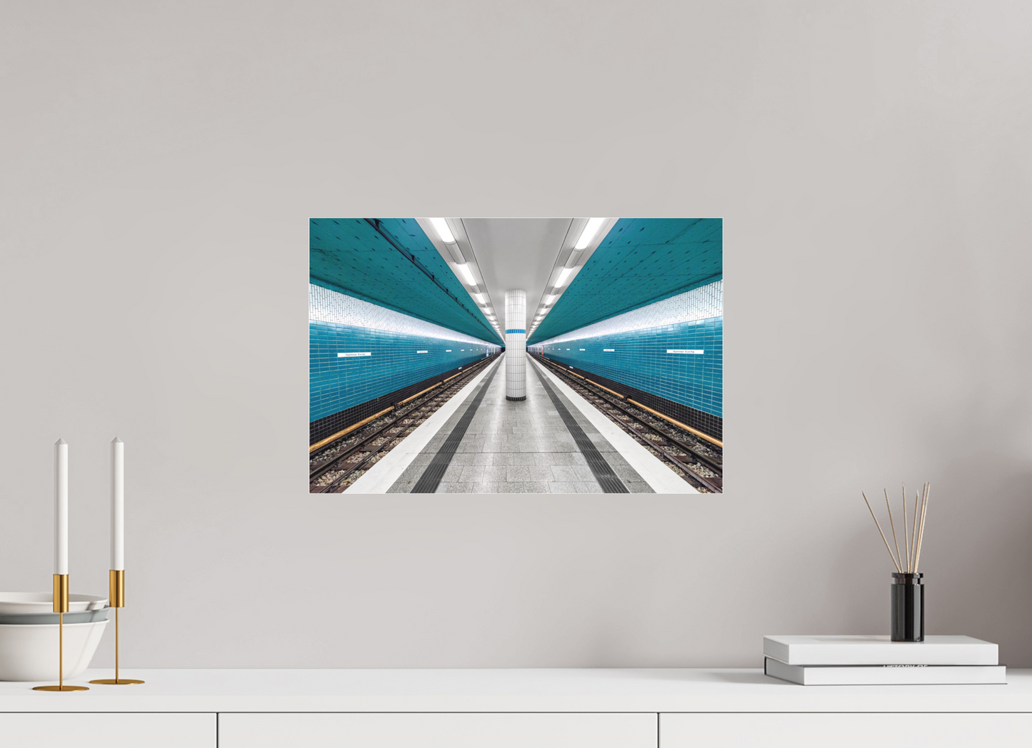 45 x 30 cm, Fine Art Acrylglas Matt Hammer-Kirche #1 Hamburg