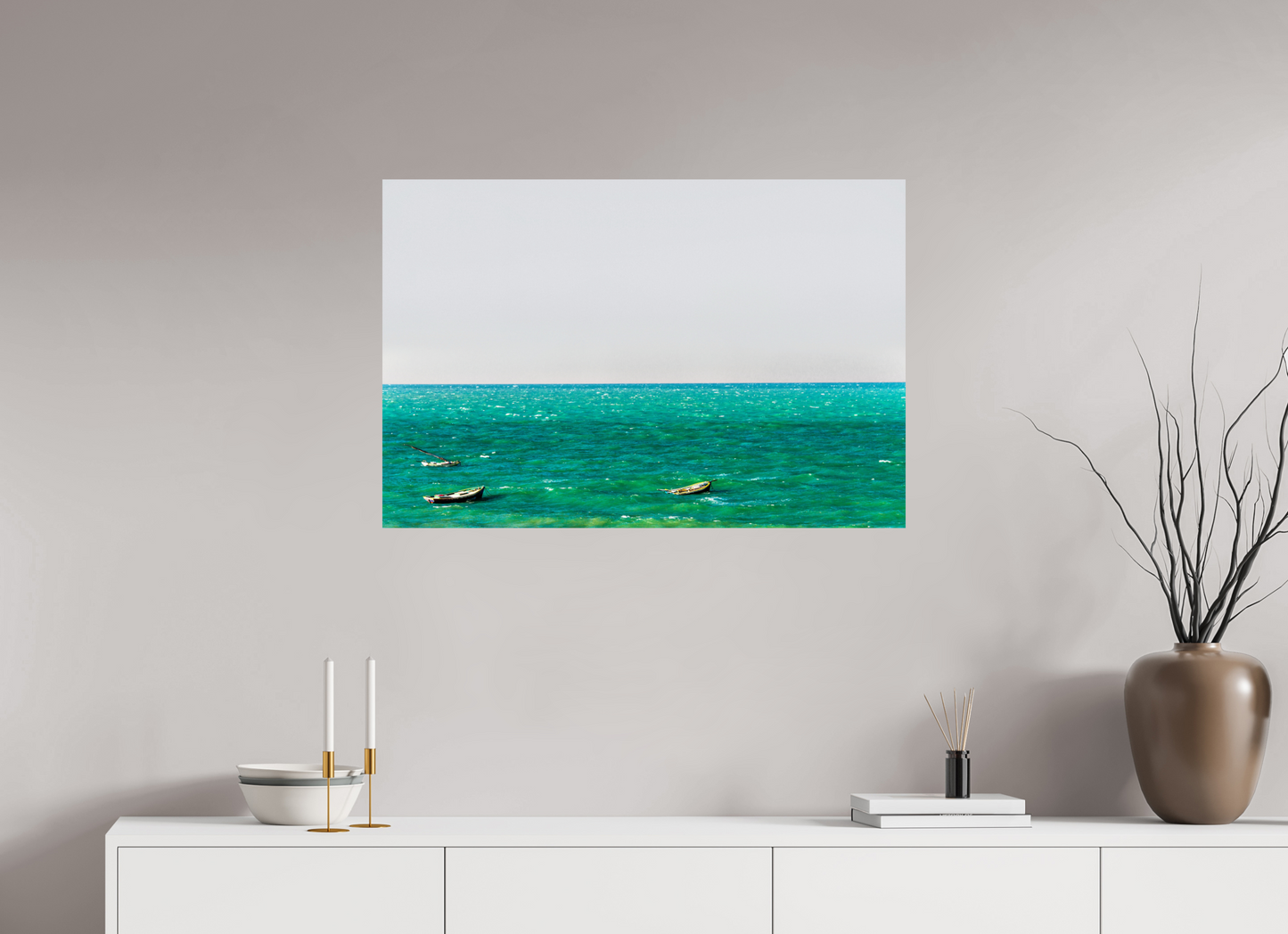 90 x 60 cm, Fine Art Print auf Alu-Dibond ohne Aufhang Praia de Canoa Quebrada - Canoa Quebrada- CE