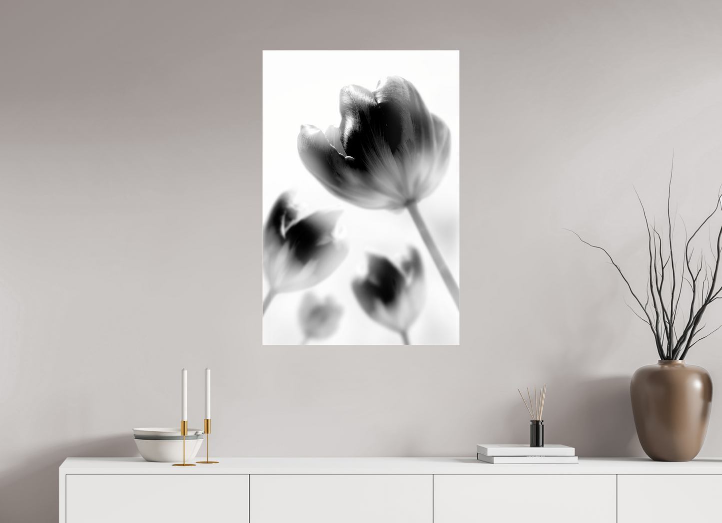 60 x 90 cm, Glänzender Foto-Abzug Acrylglas Tulpe-01