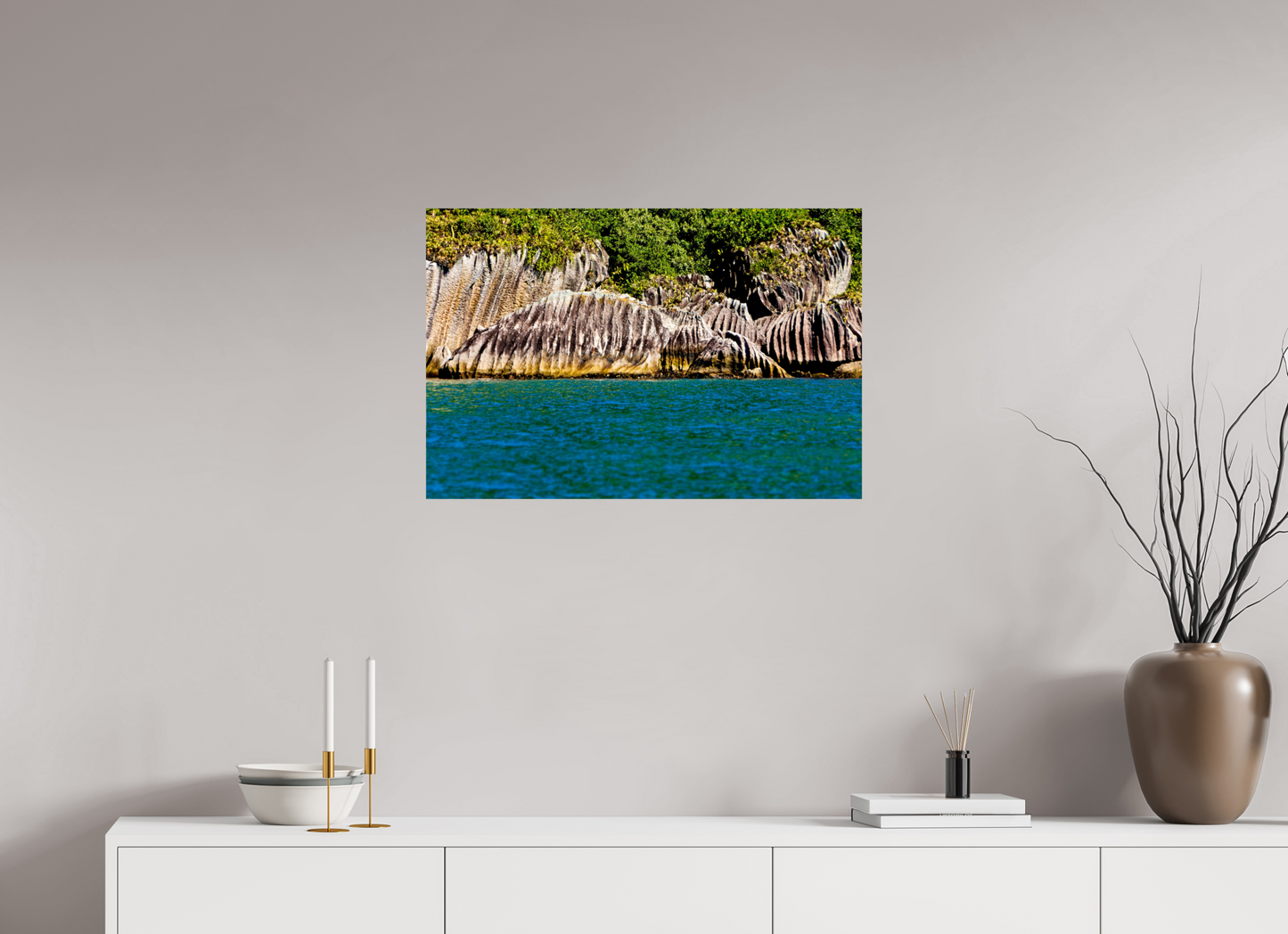 75 x 50 cm, Fine Art Print auf Alu-Dibond ohne Aufhang Iha Montão de Trigo - São Sebastião - SP