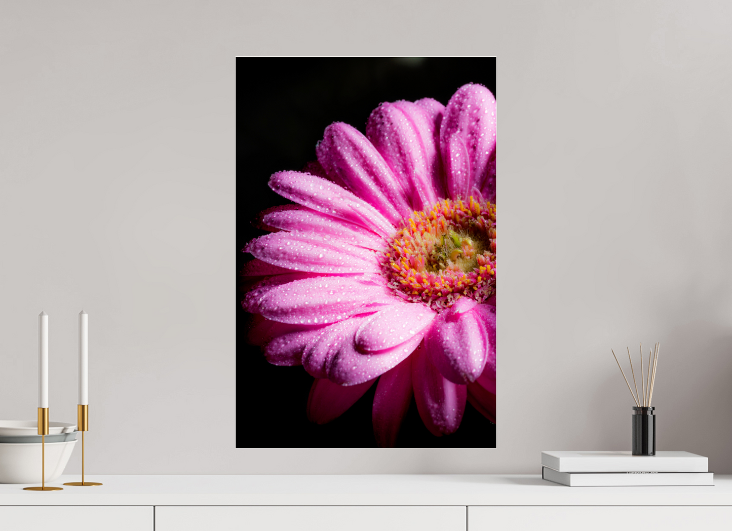 40 x 60 cm, Glänzender Foto-Abzug Acrylglas Gerbera_05