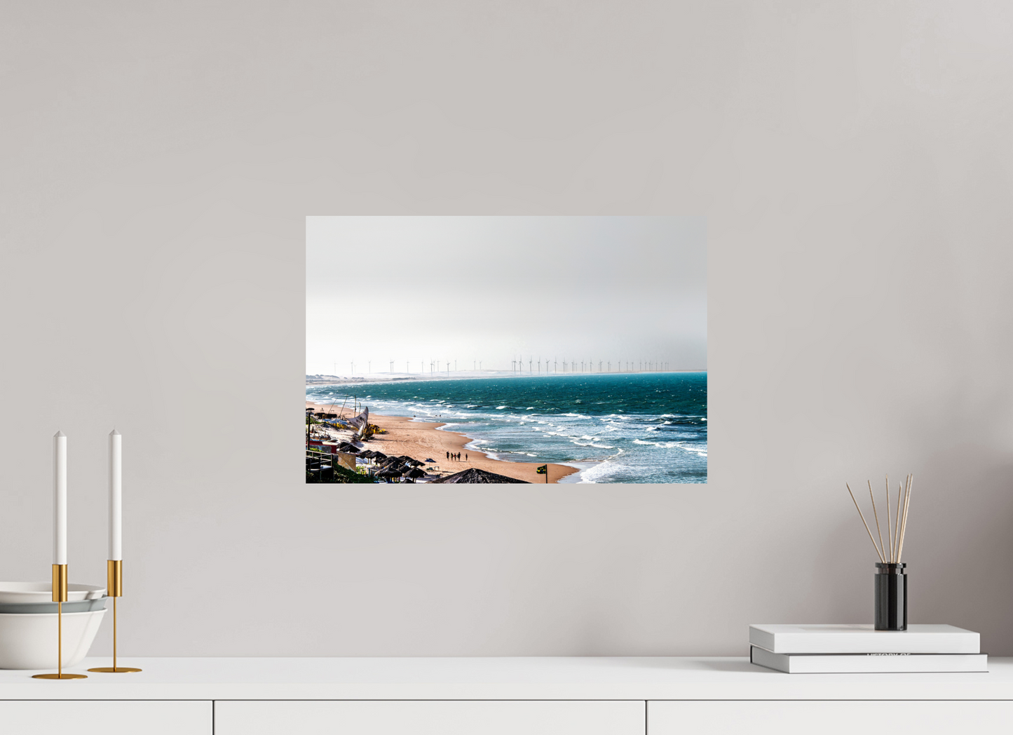 45 x 30 cm, Fine Art Print auf Alu-Dibond ohne Aufhang Canoa Quebrada - Aracati - CE