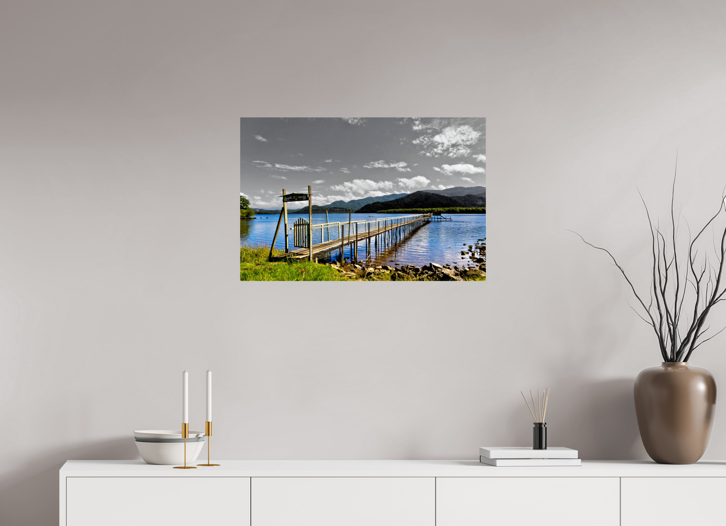 75 x 50 cm, Fine Art Print auf Alu-Dibond ohne Aufhang Canal de Bertioga - Guarujá - SP