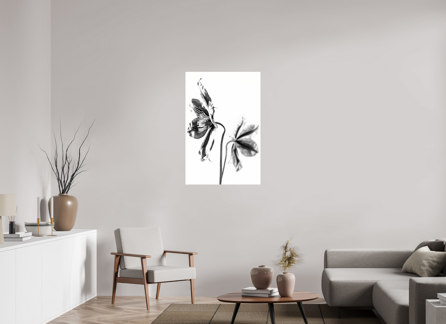 70 x 105 cm, Glänzender Foto-Abzug Acrylglas Clematis-02