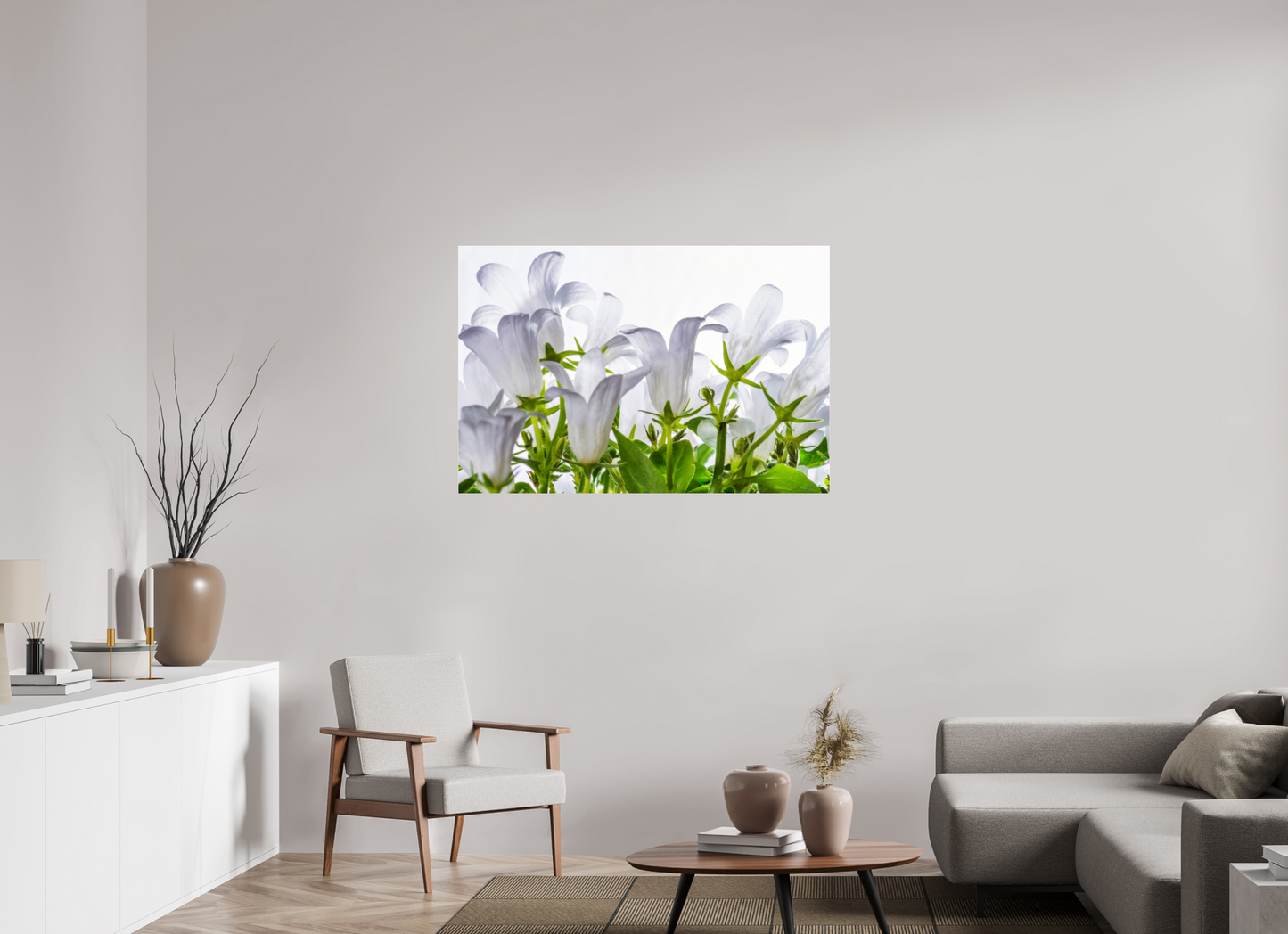 120 x 80 cm, Glänzender Foto-Abzug Acrylglas Glockenblume_01