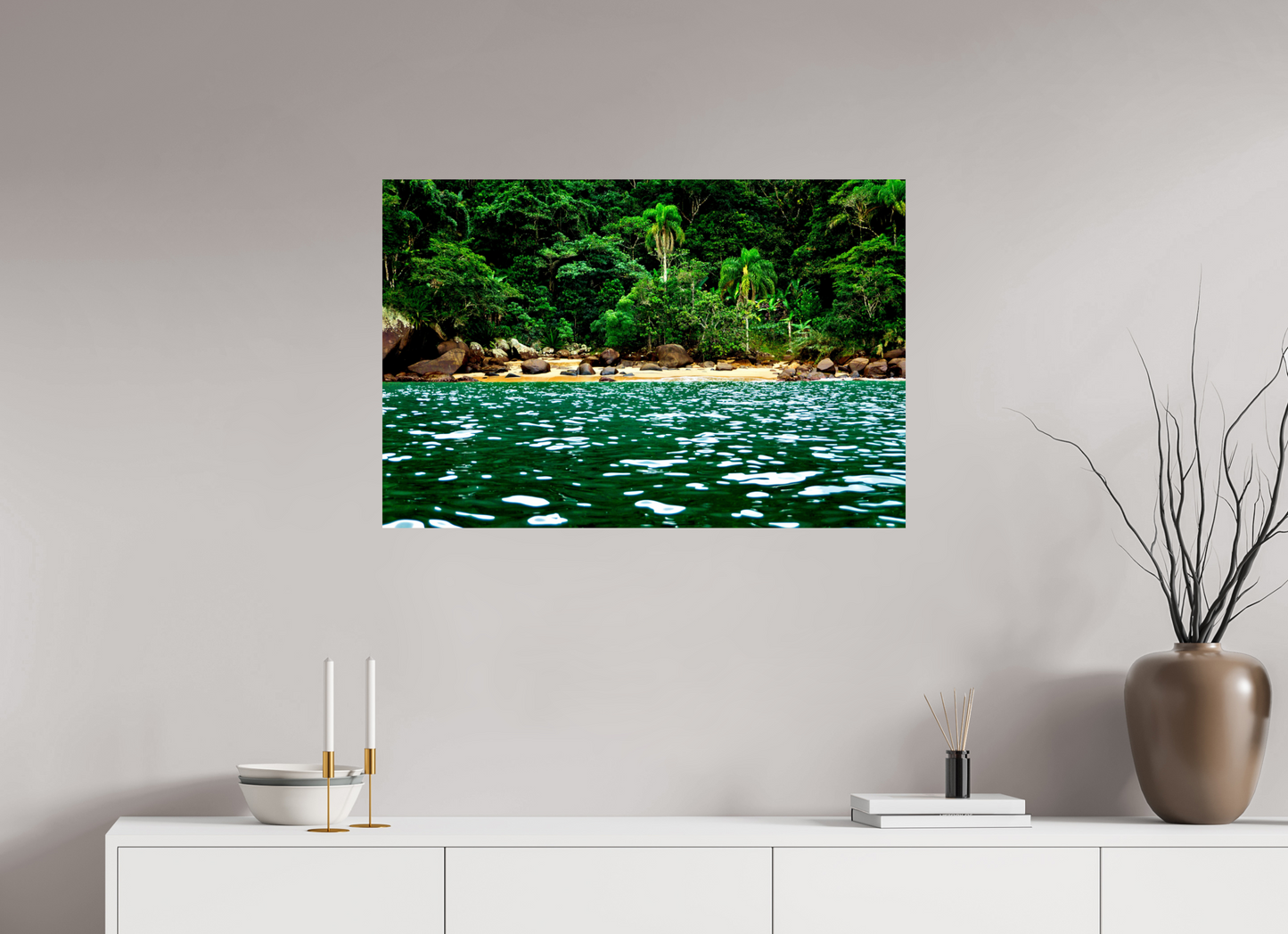 90 x 60 cm, Fine Art Print auf Alu-Dibond ohne Aufhang Costa de Ubatuba - Ubatuba - SP